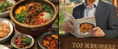 알록달록한 배경 앞에 웃고 있는 귀여운 강아지의 이미지입니다.